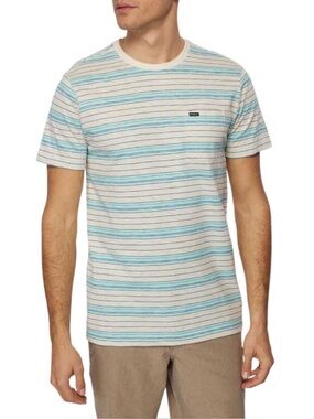 Men's O'Neill Smasher Striped Short Sleeve T Shirt‎ Medium Casual Relaxed Surf